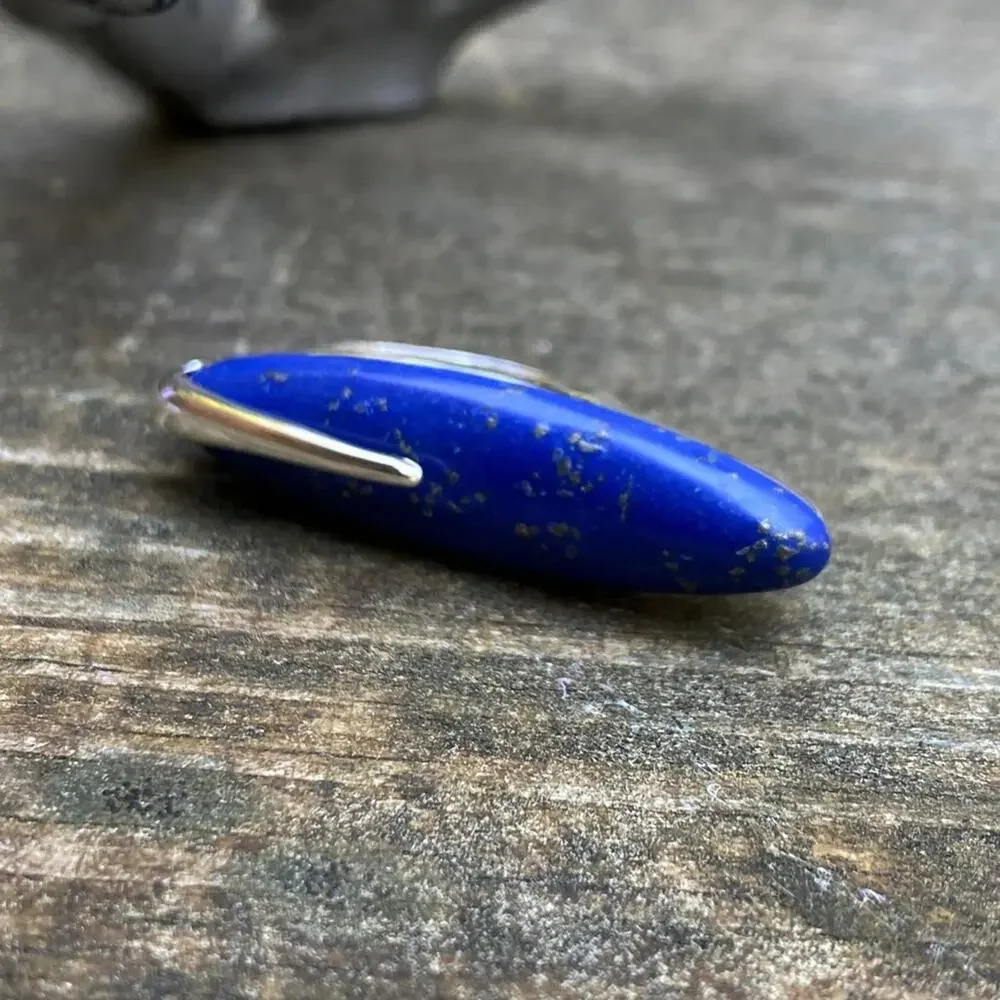 NEW Silver & Lapis Deco Statement Ring